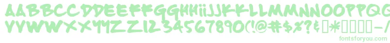 Fattip Font – Green Fonts on White Background