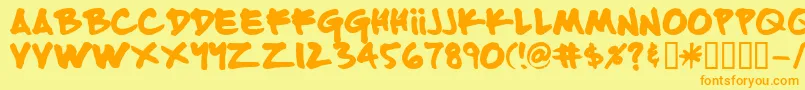 Fattip Font – Orange Fonts on Yellow Background