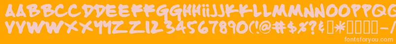 Fattip Font – Pink Fonts on Orange Background