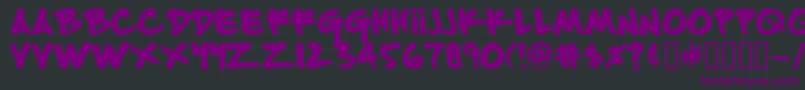 Fonte Fattip – fontes roxas em um fundo preto