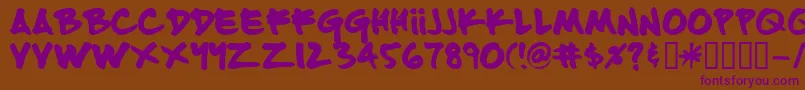 Fattip Font – Purple Fonts on Brown Background