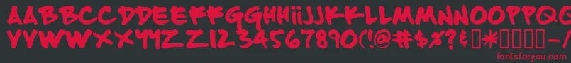 Fattip Font – Red Fonts on Black Background