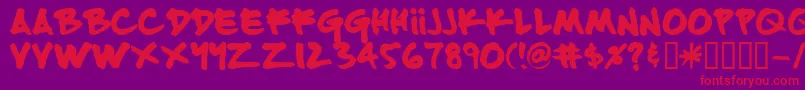 Fattip Font – Red Fonts on Purple Background