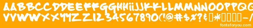 Fattip Font – White Fonts on Orange Background