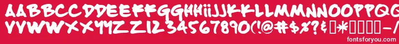 Fattip Font – White Fonts on Red Background