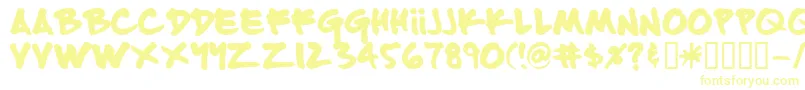 Fattip Font – Yellow Fonts on White Background