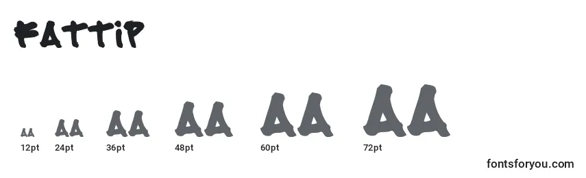 Fattip Font Sizes