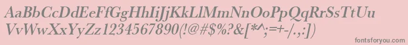 UrwbaskertmedextnarOblique Font – Gray Fonts on Pink Background