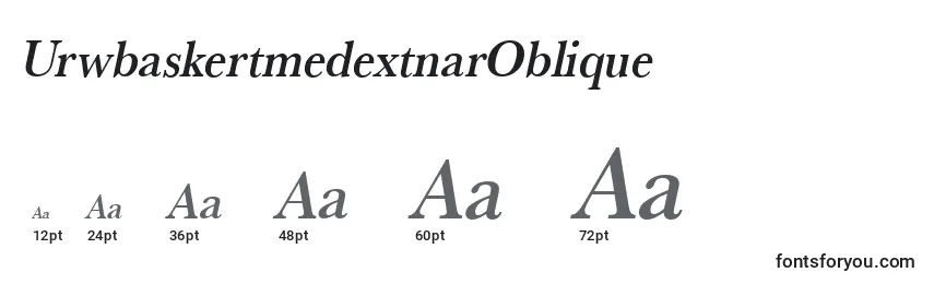Размеры шрифта UrwbaskertmedextnarOblique