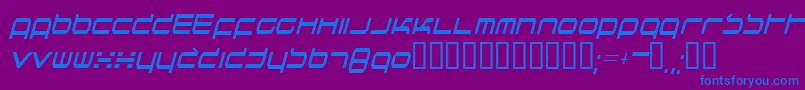 Quicknesstt Font – Blue Fonts on Purple Background