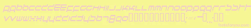 Quicknesstt Font – Pink Fonts on Yellow Background