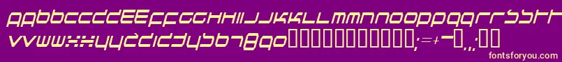 Quicknesstt Font – Yellow Fonts on Purple Background