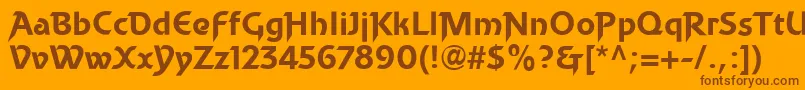 BecketLl Font – Brown Fonts on Orange Background