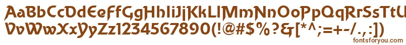 BecketLl-fontti – ruskeat fontit valkoisella taustalla