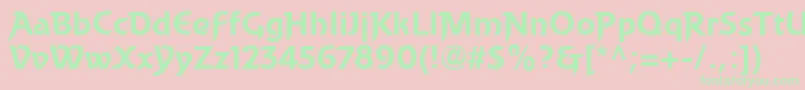 BecketLl Font – Green Fonts on Pink Background