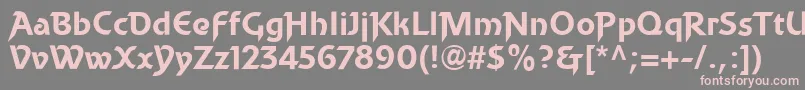 BecketLl Font – Pink Fonts on Gray Background