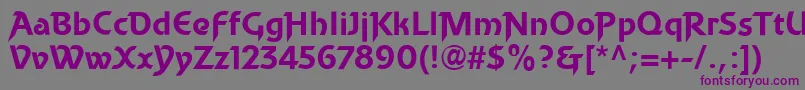 BecketLl-fontti – violetit fontit harmaalla taustalla