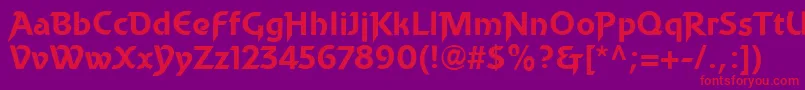 BecketLl Font – Red Fonts on Purple Background