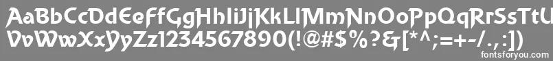 BecketLl Font – White Fonts on Gray Background