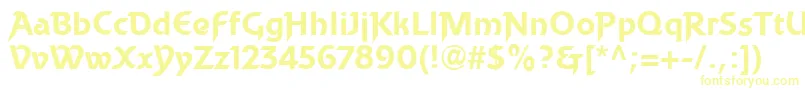 Шрифт BecketLl – жёлтые шрифты