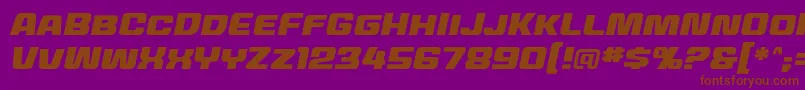 Mecheffects2bbItal Font – Brown Fonts on Purple Background