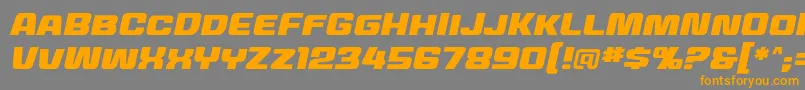 Mecheffects2bbItal Font – Orange Fonts on Gray Background