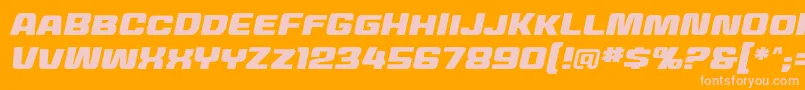 Mecheffects2bbItal Font – Pink Fonts on Orange Background