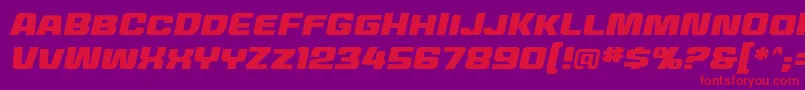 Mecheffects2bbItal Font – Red Fonts on Purple Background