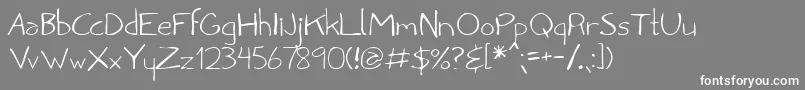 Penny-Schriftart – Weiße Schriften auf grauem Hintergrund