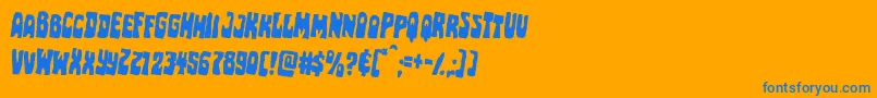 Pocketmonsterrotate2 Font – Blue Fonts on Orange Background