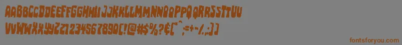 Pocketmonsterrotate2 Font – Brown Fonts on Gray Background