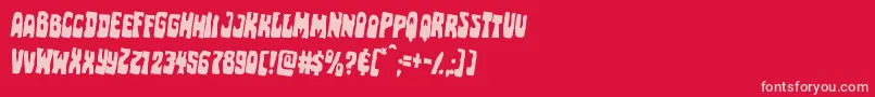 Pocketmonsterrotate2 Font – Pink Fonts on Red Background