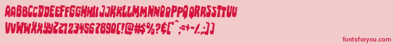 Pocketmonsterrotate2 Font – Red Fonts on Pink Background