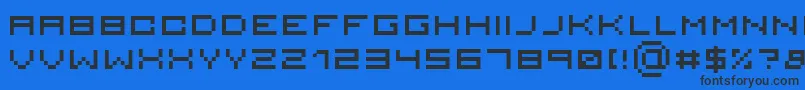 Шрифт Serious 3 – чёрные шрифты на синем фоне