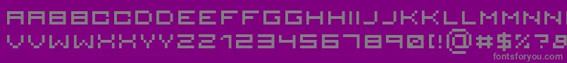 Serious 3 Font – Gray Fonts on Purple Background