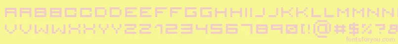 Serious 3 Font – Pink Fonts on Yellow Background