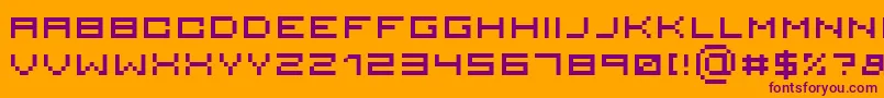 Serious 3 Font – Purple Fonts on Orange Background