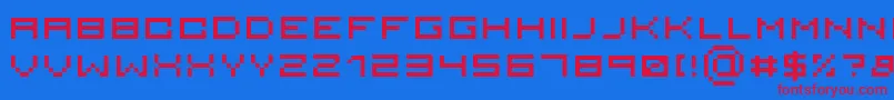 Serious 3 Font – Red Fonts on Blue Background