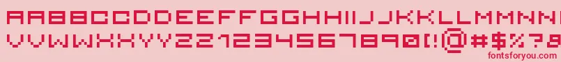 Serious 3 Font – Red Fonts on Pink Background