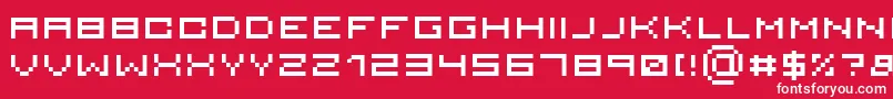Serious 3 Font – White Fonts on Red Background