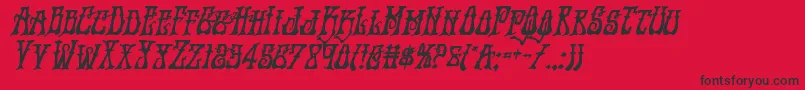 フォントInstantzenboldital – 赤い背景に黒い文字