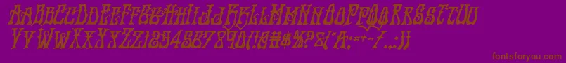 Instantzenboldital Font – Brown Fonts on Purple Background