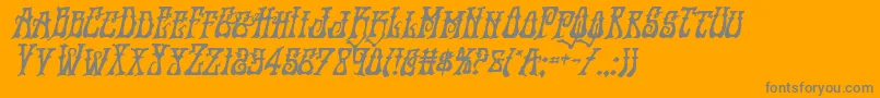 Instantzenboldital-Schriftart – Graue Schriften auf orangefarbenem Hintergrund