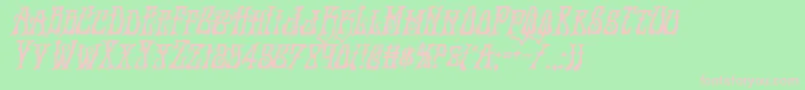 Instantzenboldital Font – Pink Fonts on Green Background