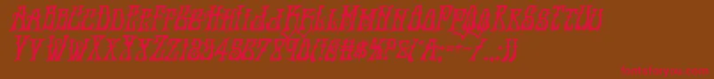 Instantzenboldital Font – Red Fonts on Brown Background