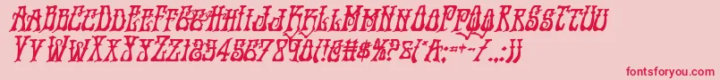 Instantzenboldital Font – Red Fonts on Pink Background
