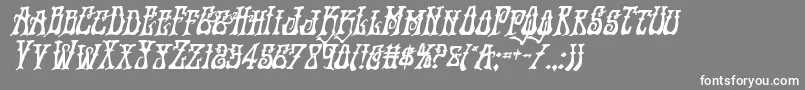 フォントInstantzenboldital – 灰色の背景に白い文字