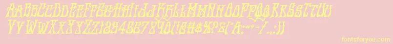 Instantzenboldital Font – Yellow Fonts on Pink Background