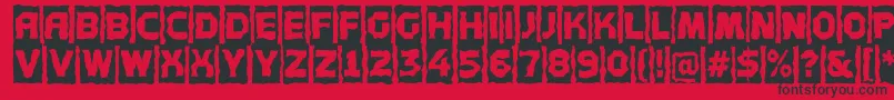 Concep5 Font – Black Fonts on Red Background