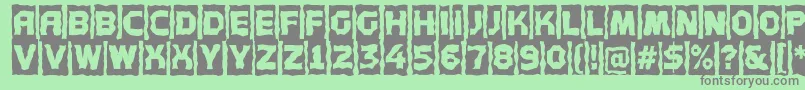 Concep5 Font – Gray Fonts on Green Background